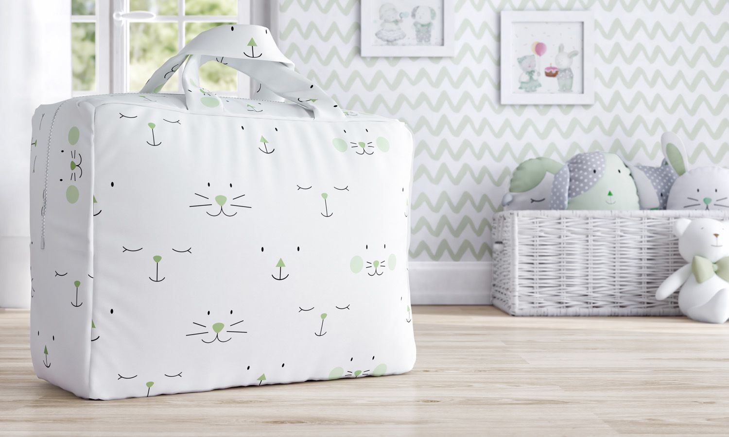 Bolsa de Tecido Infantil Amiguinhos Amarelo 60cm