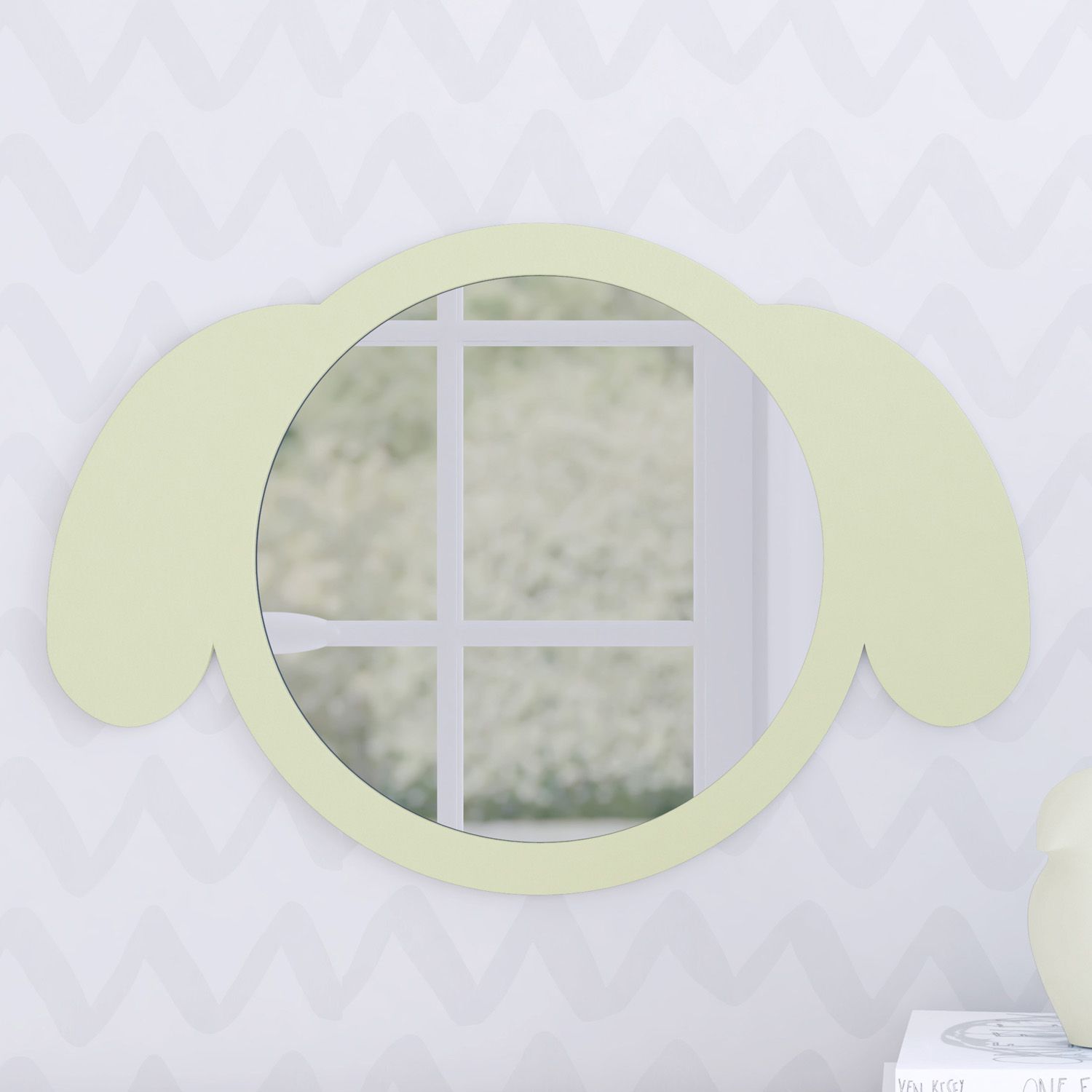 Espelho Redondo Amiguinha Cachorrinha Rosa 30cm