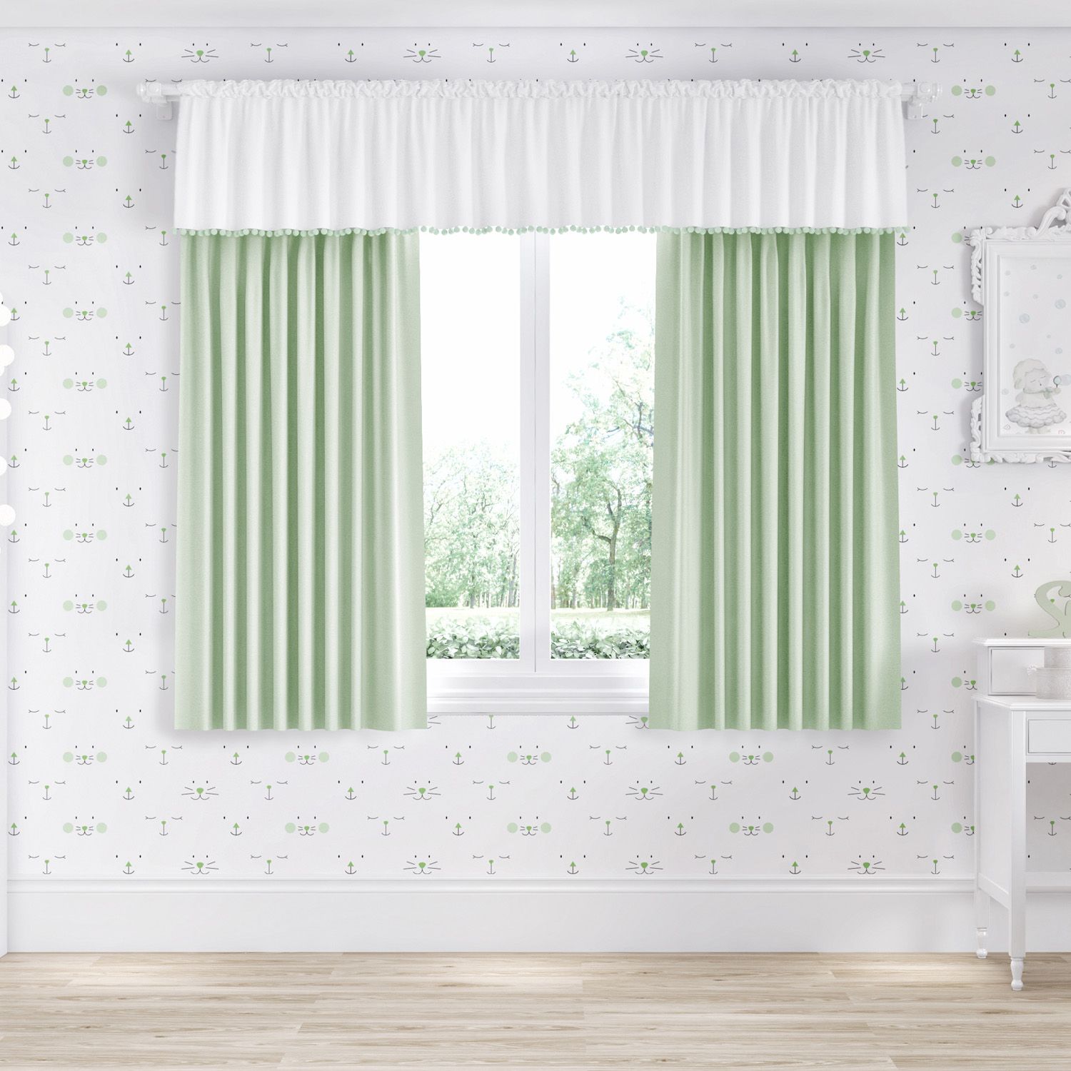 Cortina Infantil Amiguinhas 1,50m