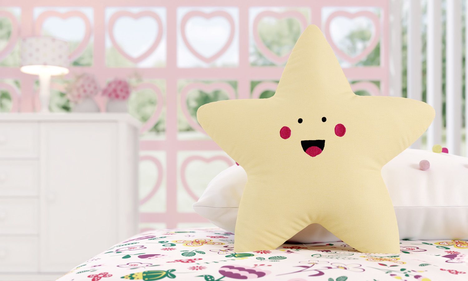 Kit Cama Infantil Solteiro Floral Moderna