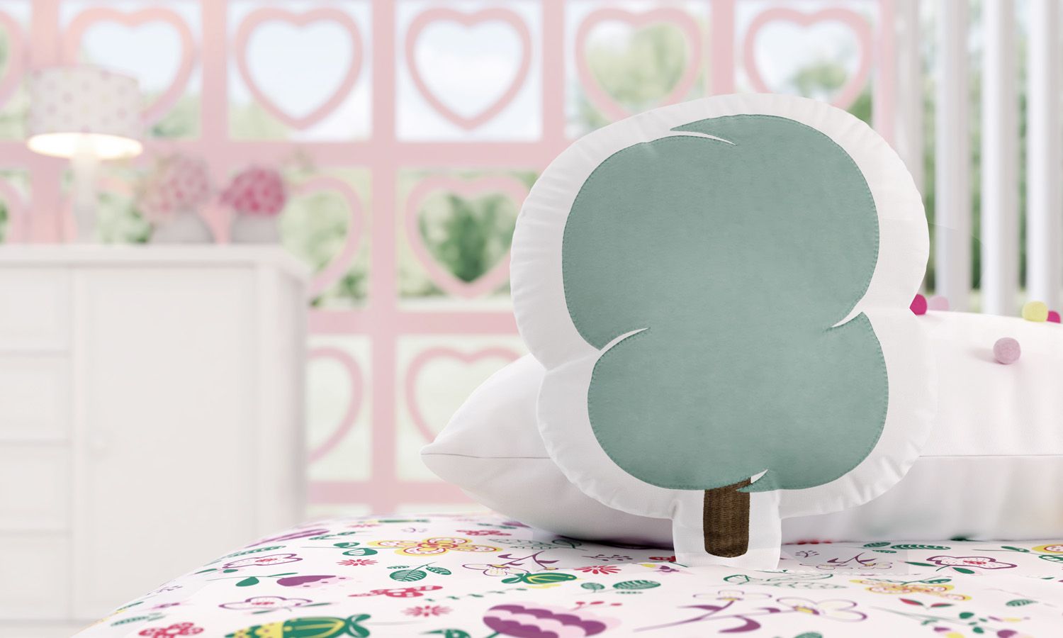 Kit Cama Infantil Solteiro Floral Moderna