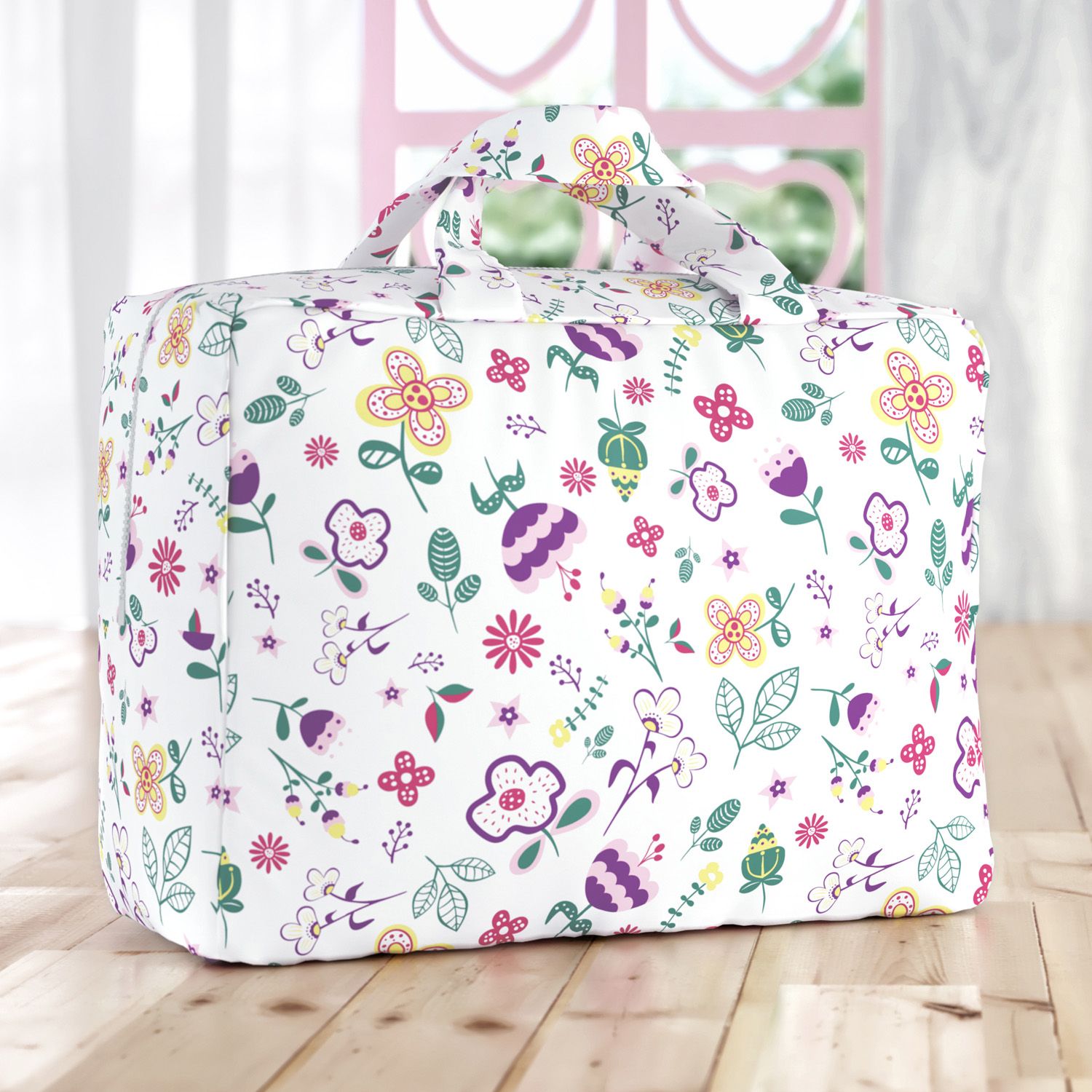 Bolsa de Tecido Infantil Floral Moderna 60cm