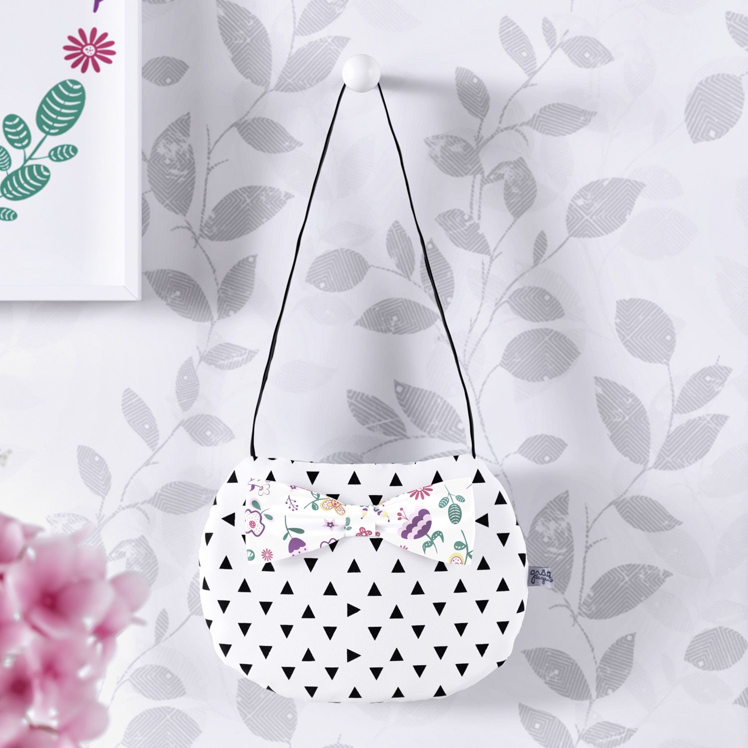 Bolsinha Infantil Floral Moderna 22cm