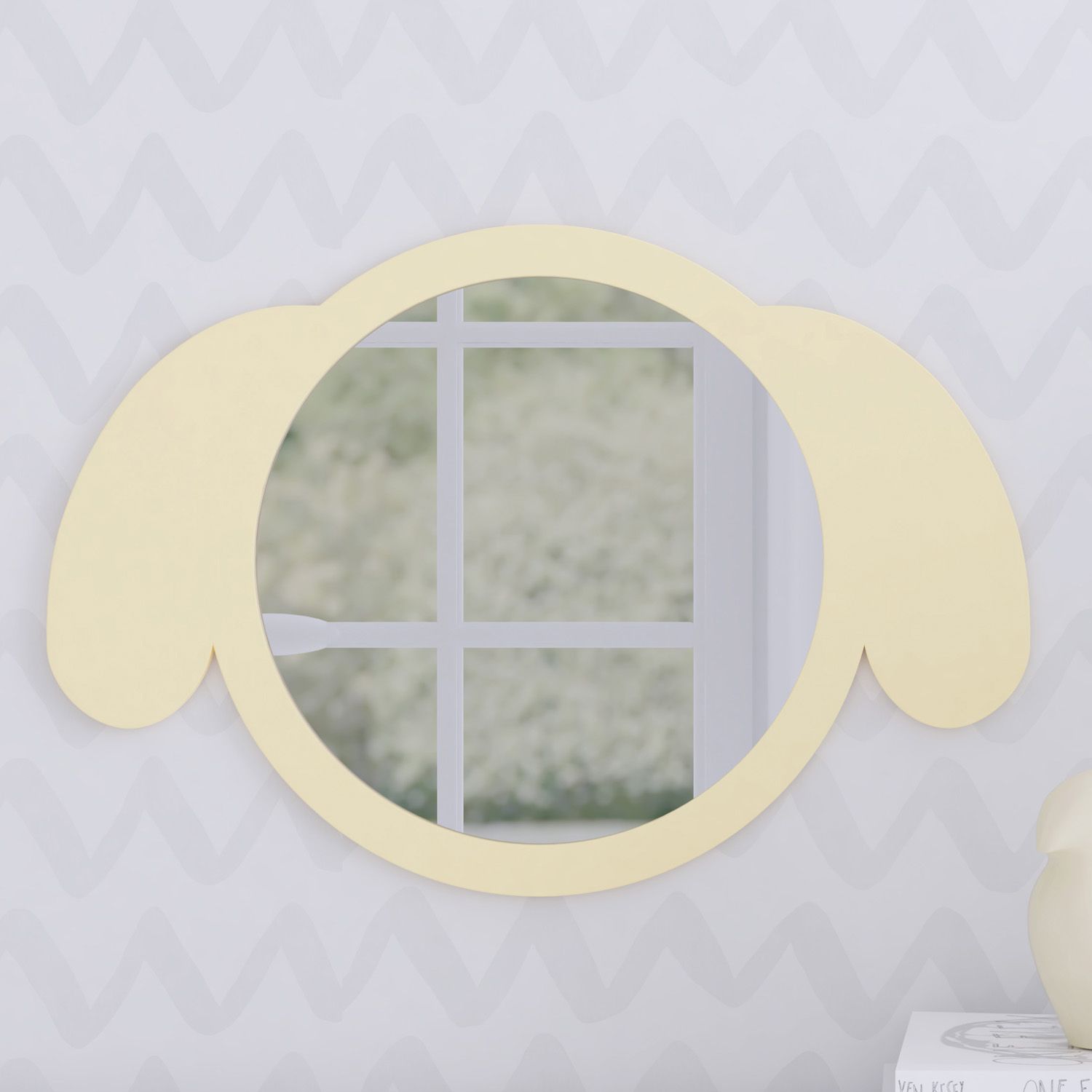 Espelho Redondo Amiguinha Cachorrinha Rosa 30cm