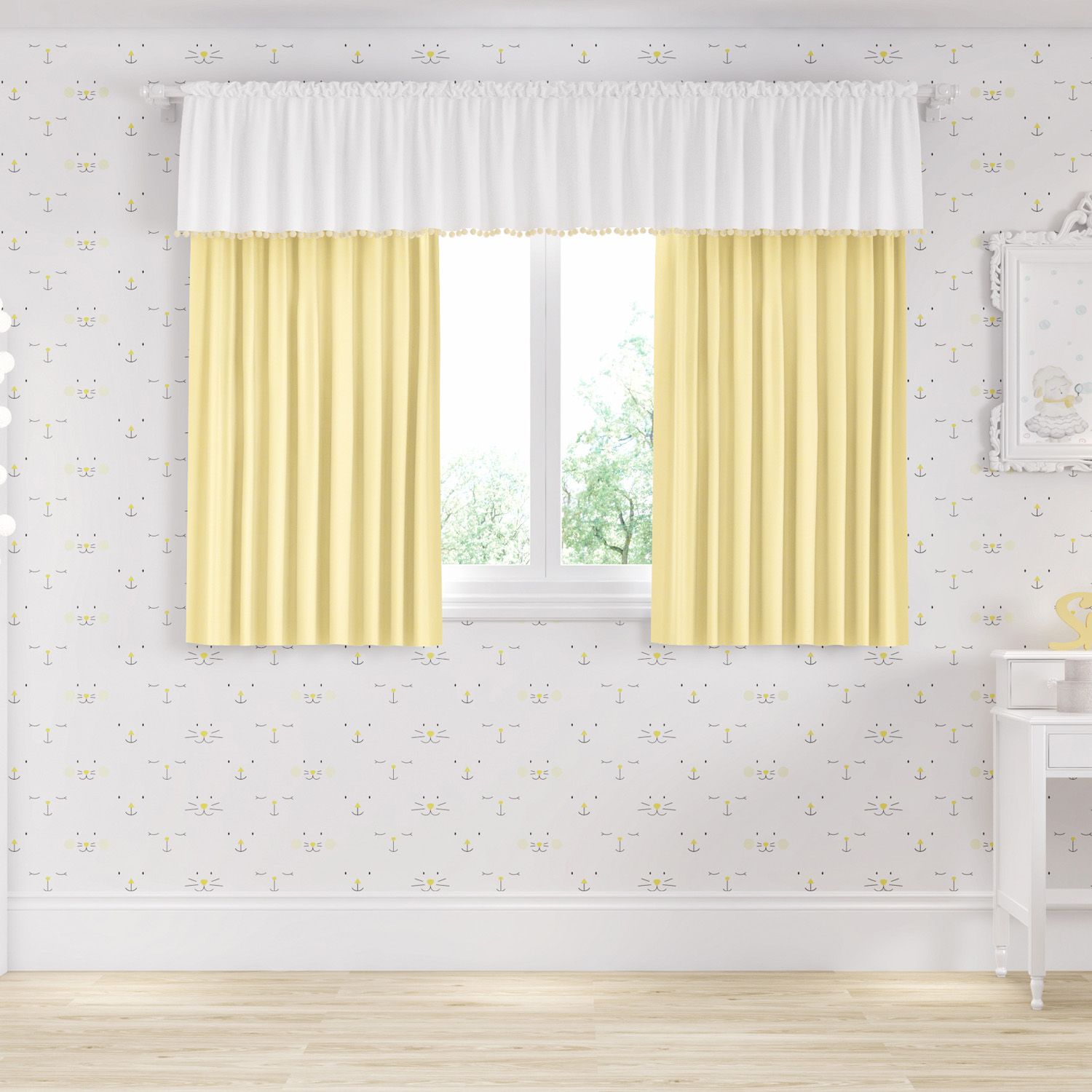 Cortina Infantil Amiguinhas 1,50m