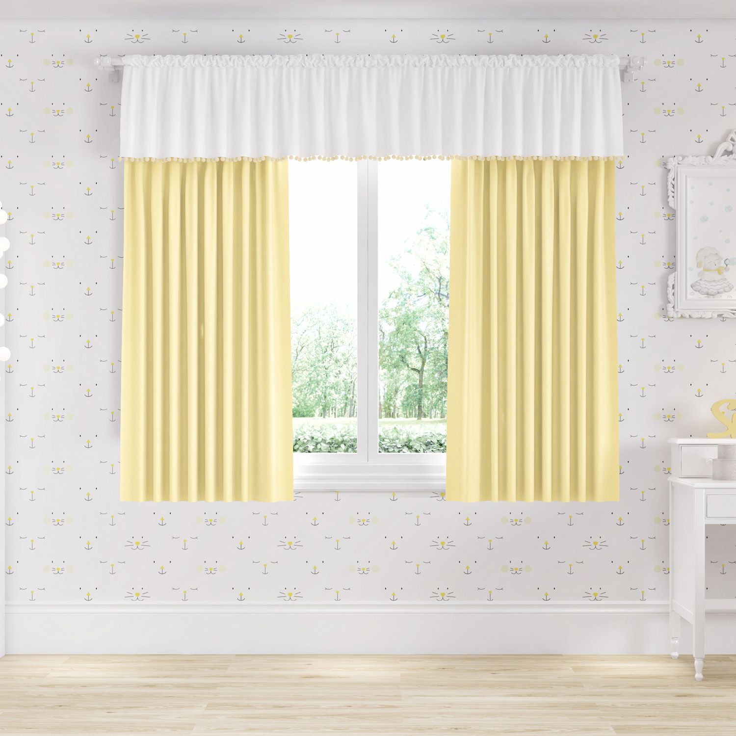 Cortina Infantil Amiguinhas 1,50m