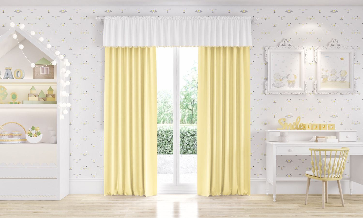 Cortina Infantil Amiguinhas 1,50m