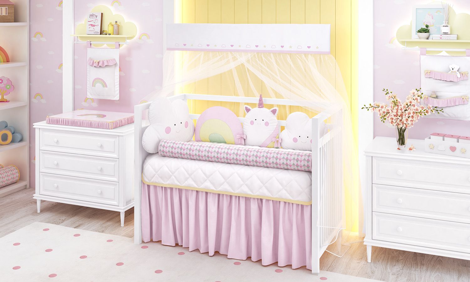 Kit Berço Amiguinhas Unicórnio