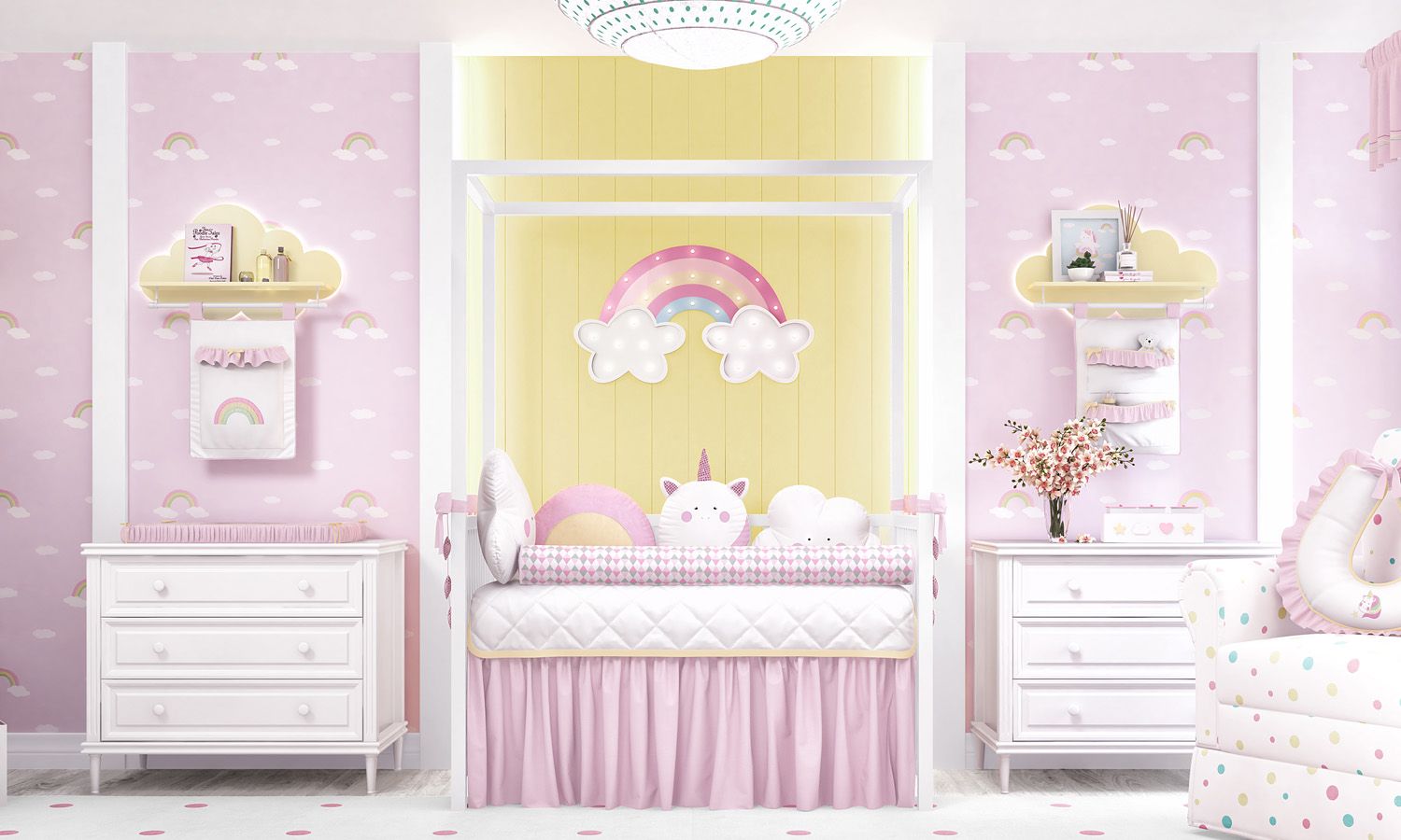 Kit Berço Amiguinhas Unicórnio