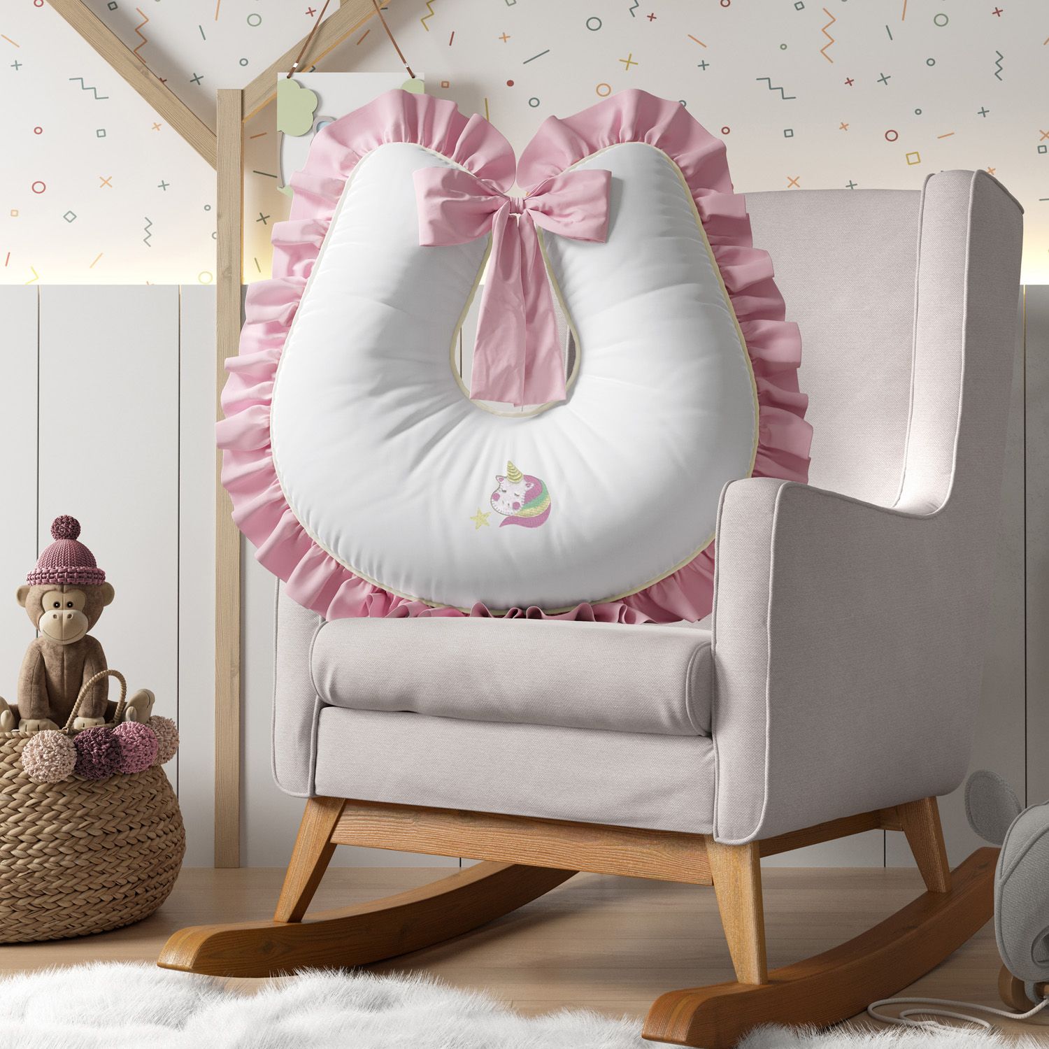 Almofada Amamentação Amiguinhas Unicórnio