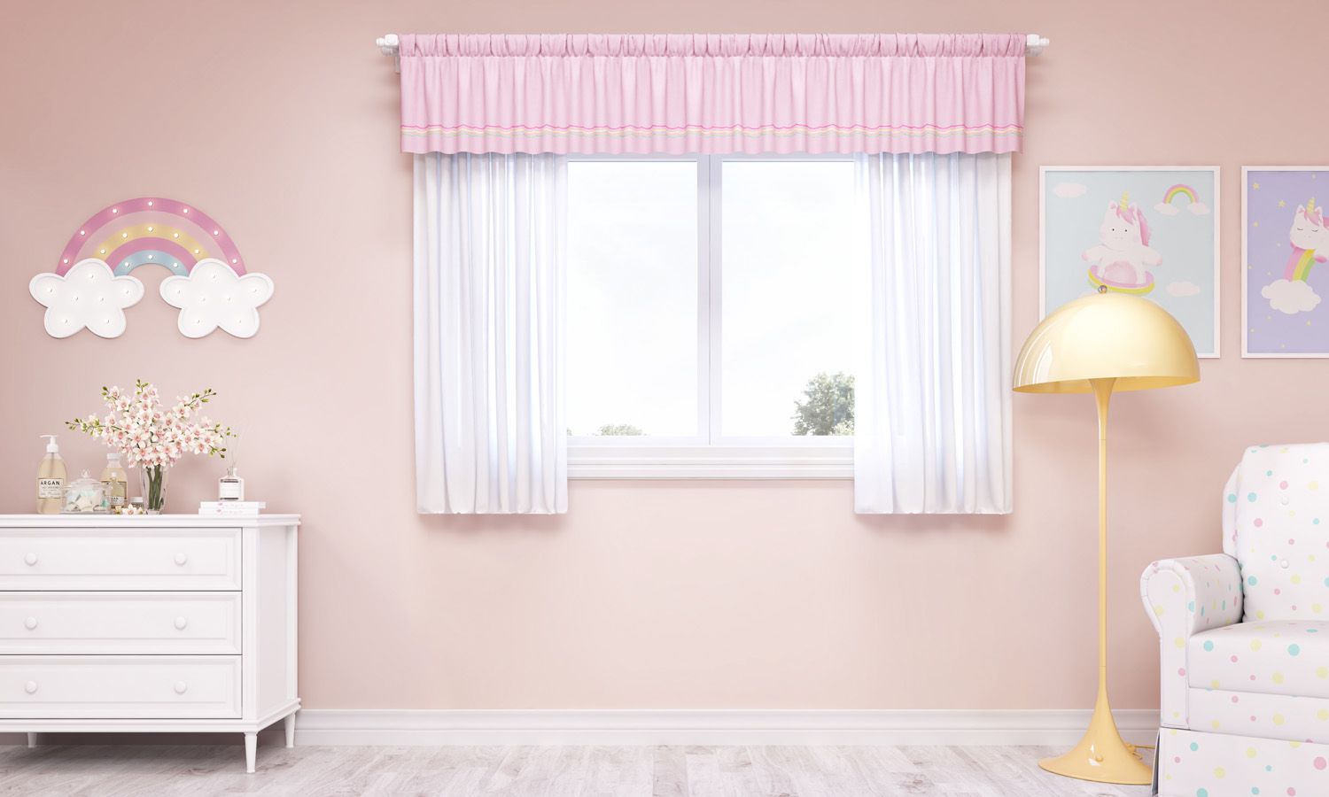 Cortina Amiguinhas Unicórnio 1,50m