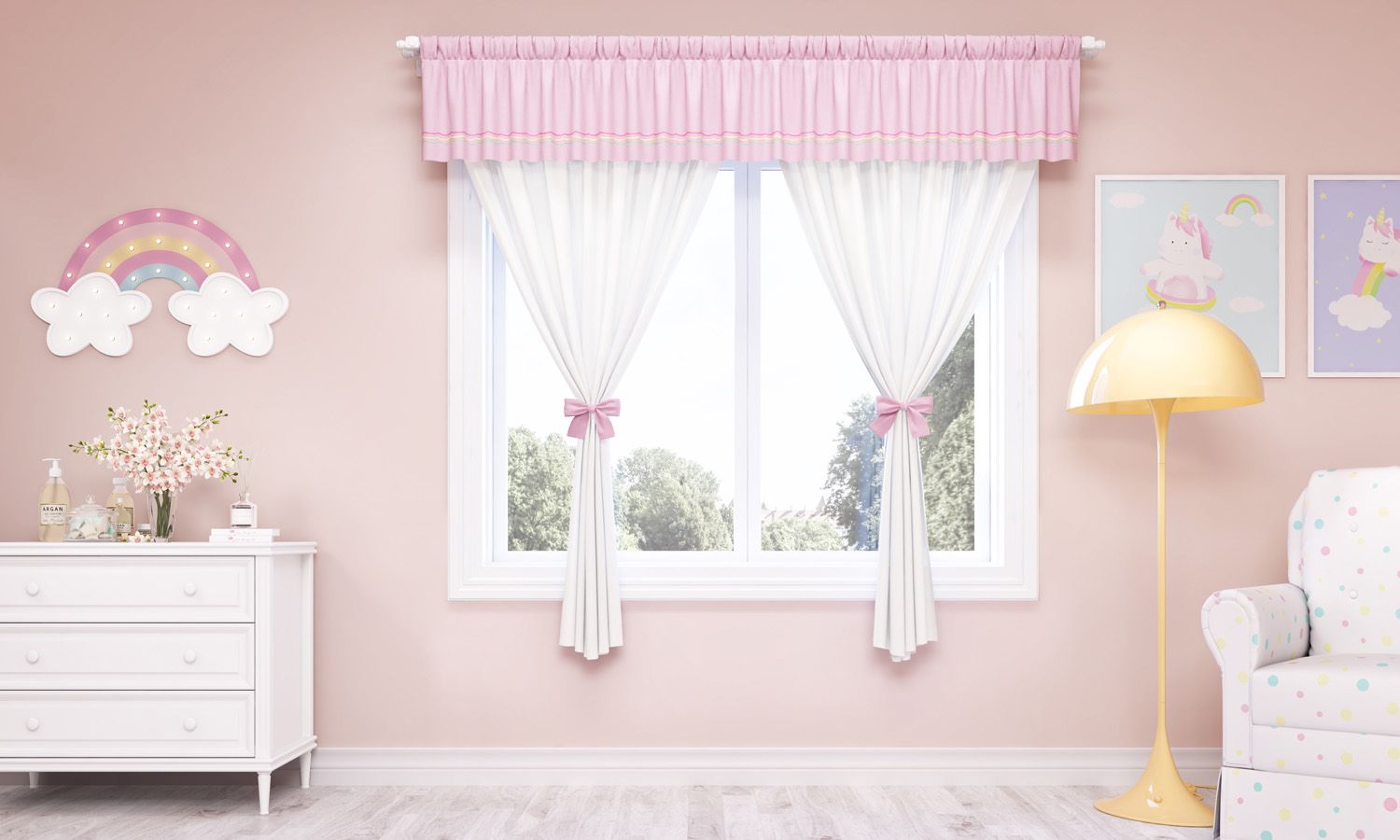 Cortina Amiguinhas Unicórnio 1,50m