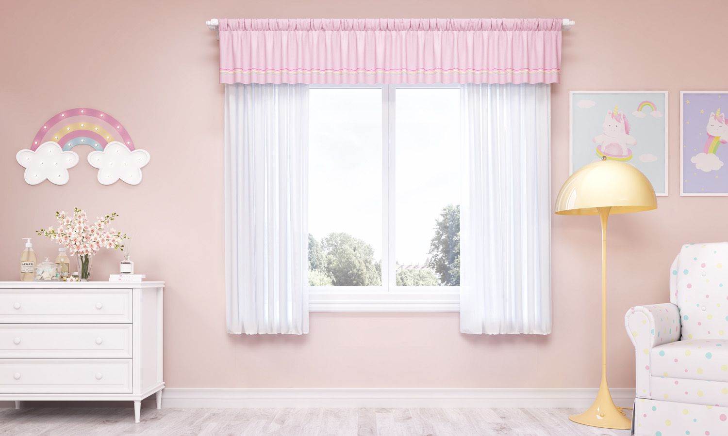 Cortina Amiguinhas Unicórnio 1,50m