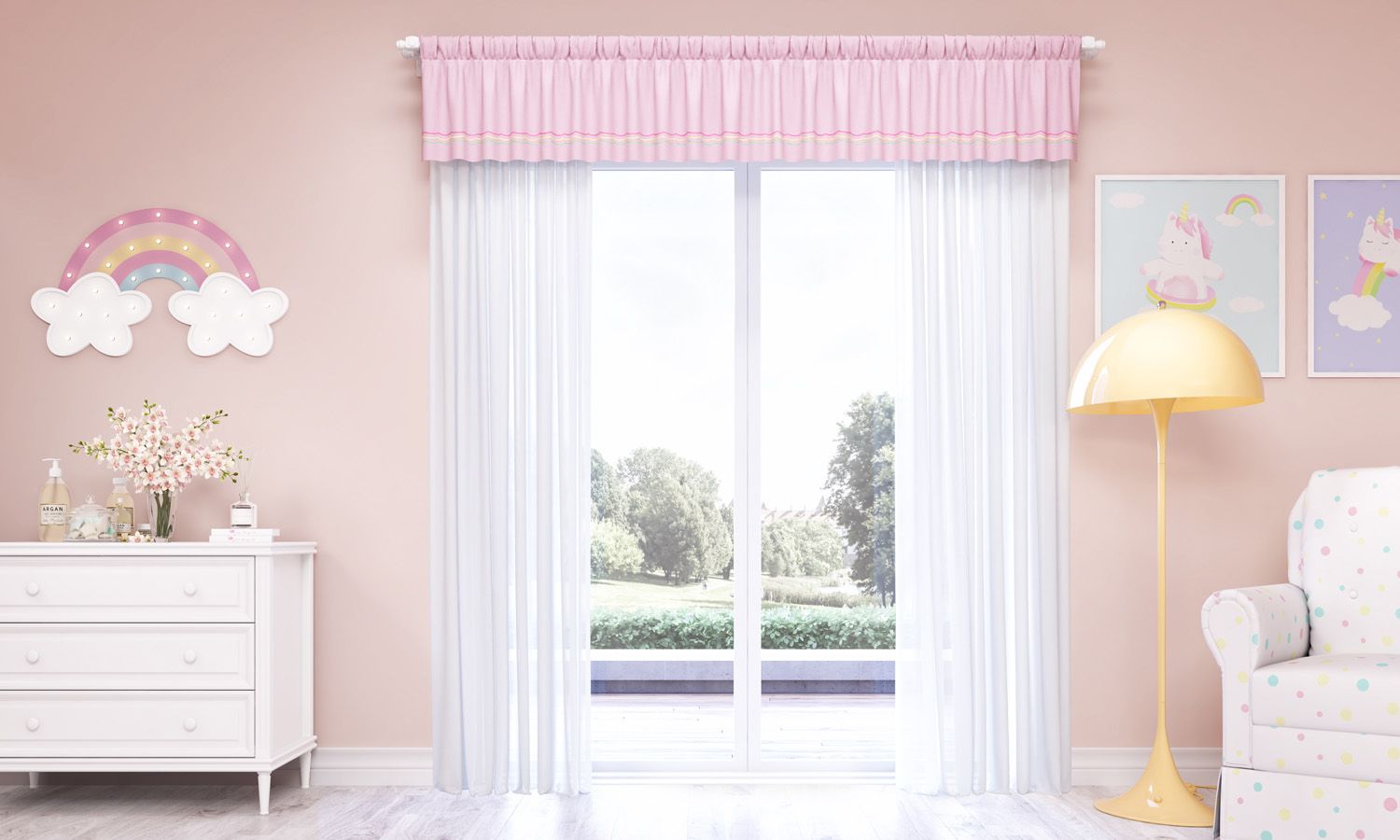 Cortina Amiguinhas Unicórnio 1,50m