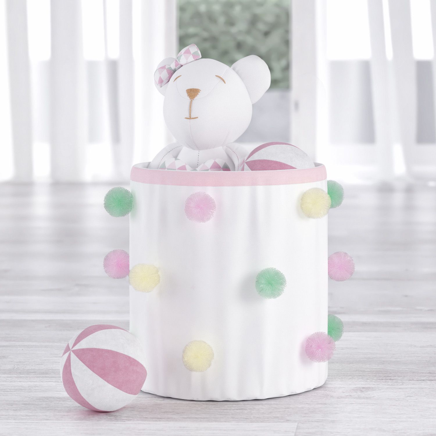 Cesto Organizador para Brinquedos Pompom 35cm