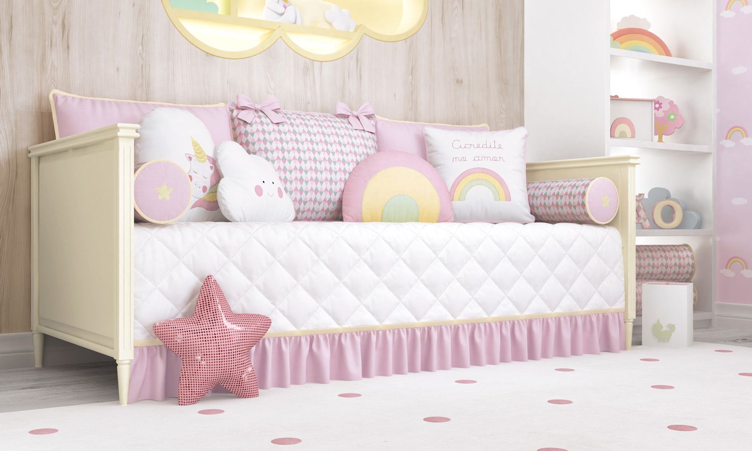 Kit Cama Babá Amiguinhas Unicórnio