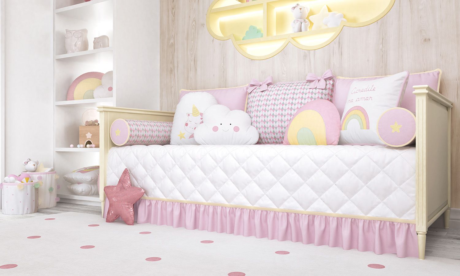 Kit Cama Babá Amiguinhas Unicórnio