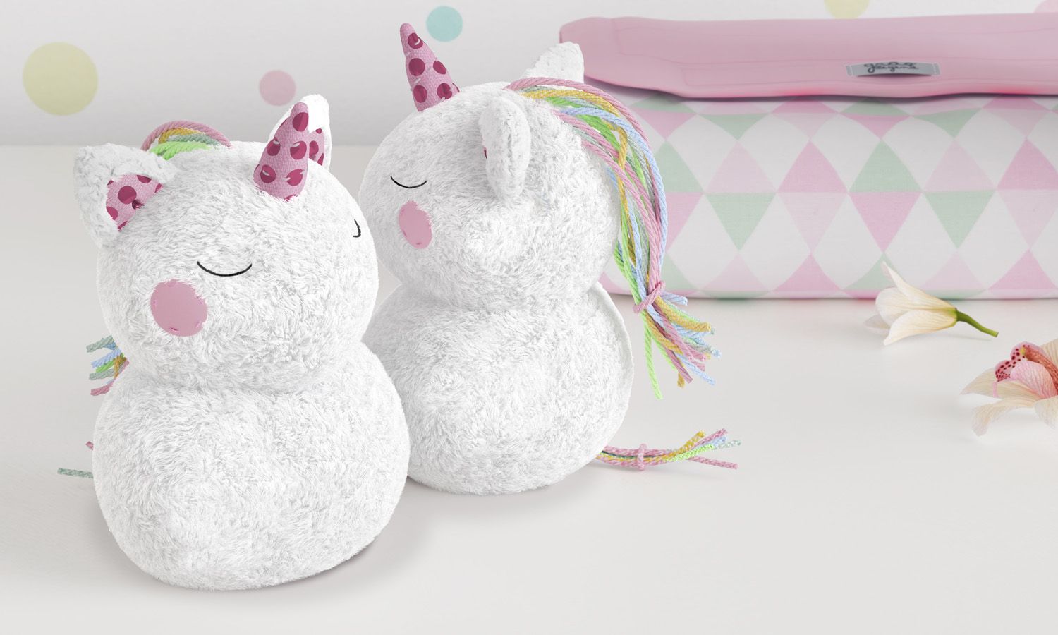 Enfeite para Puxador Pelúcia Amiguinhas Unicórnio
