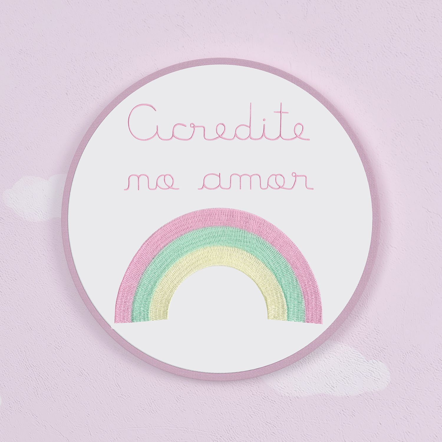 Quadro Bastidor Arco-Íris 24cm