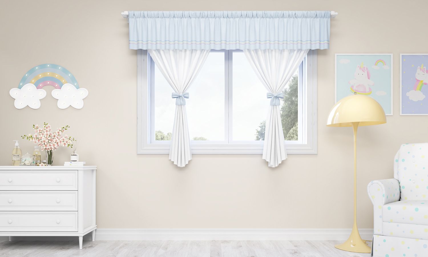 Cortina Amiguinhas Unicórnio 1,50m