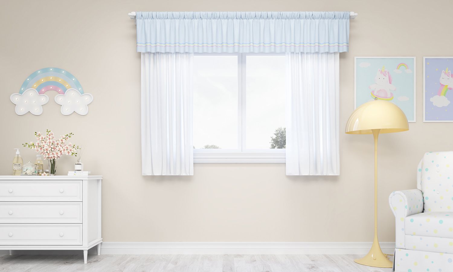 Cortina Amiguinhas Unicórnio 1,50m