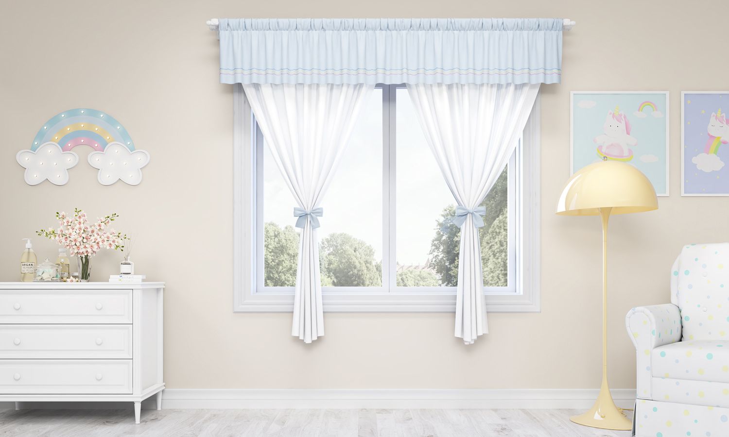 Cortina Amiguinhas Unicórnio 1,50m