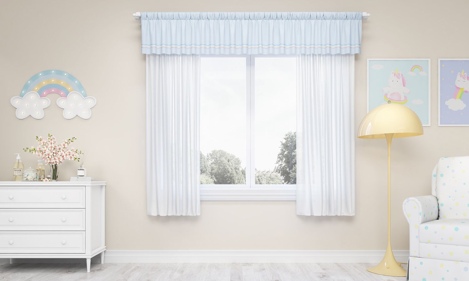 Cortina Amiguinhas Unicórnio 1,50m