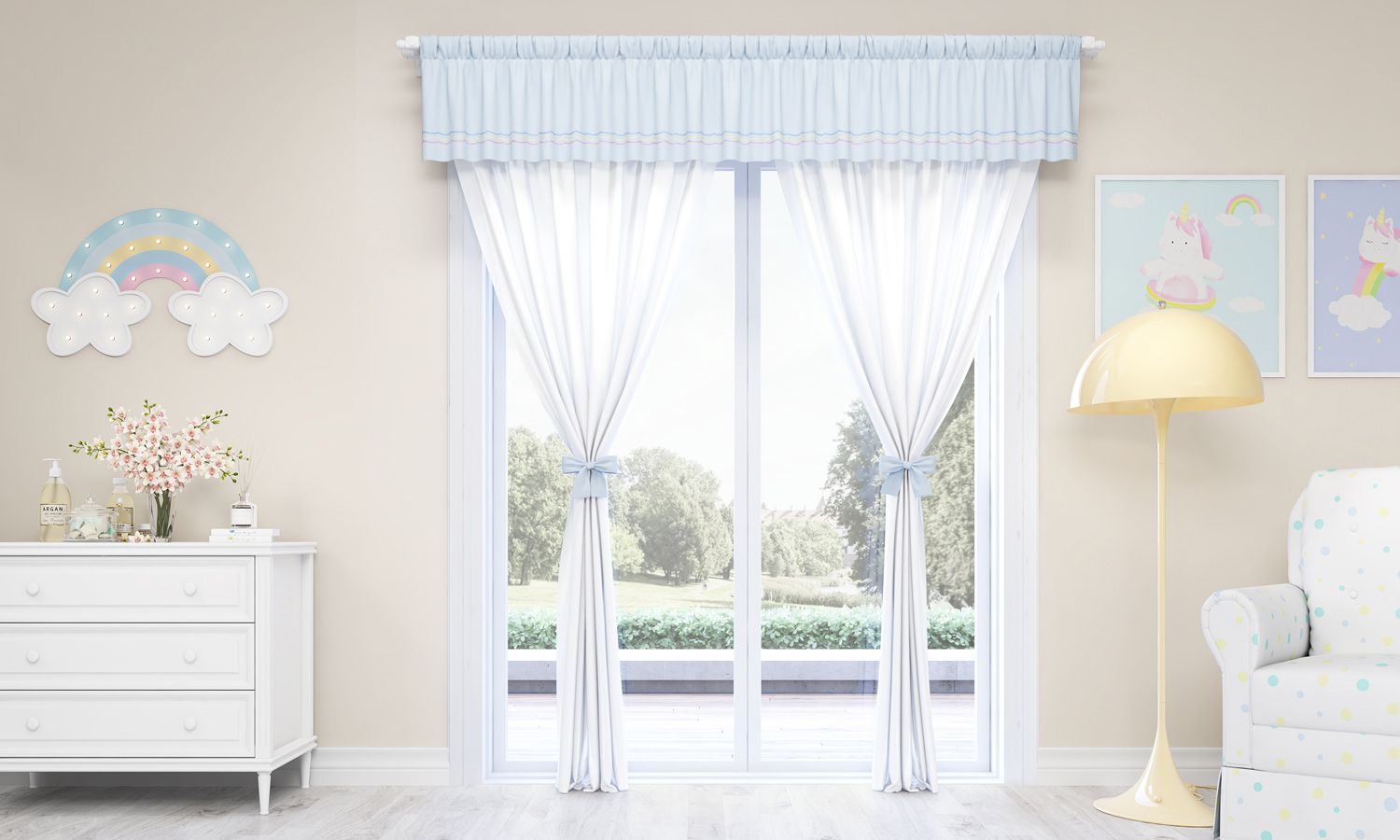 Cortina Amiguinhas Unicórnio 1,50m