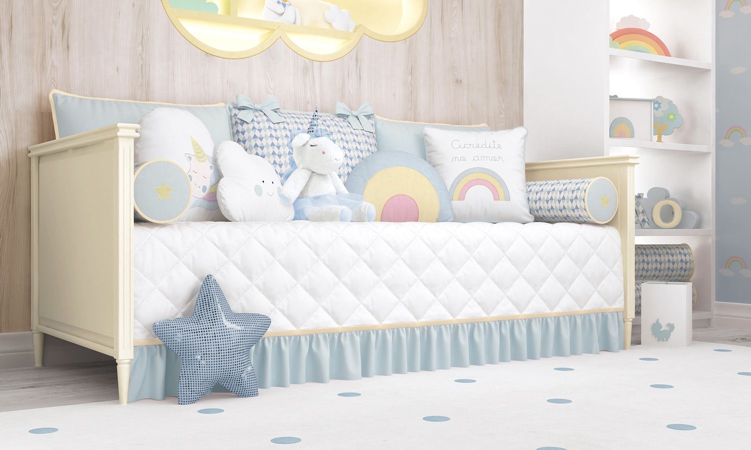 Kit Cama Babá Amiguinhas Unicórnio