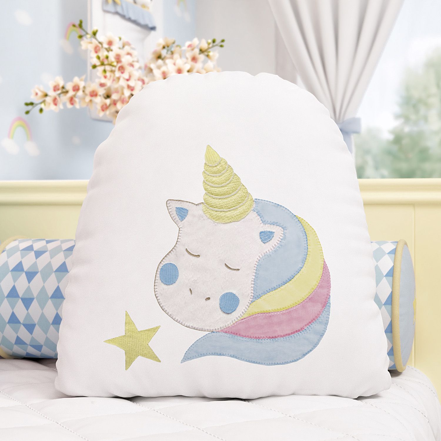 Almofada Amiguinhas Unicórnio 38cm