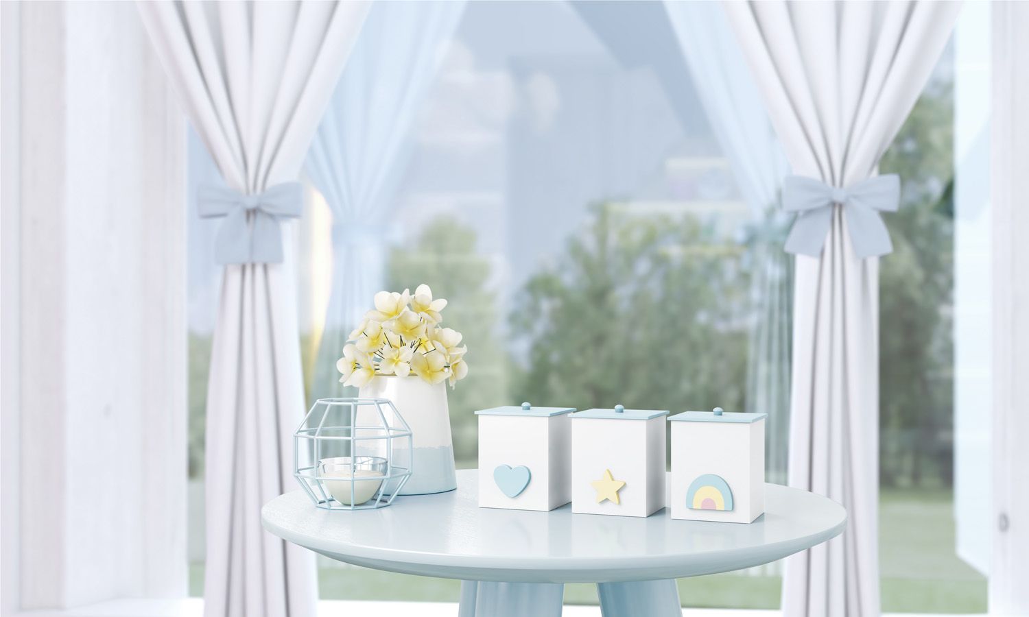 Jogo de Potes Arco-íris, Estrela e Coração