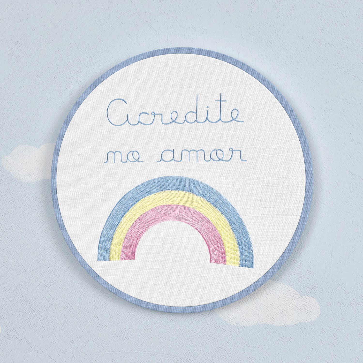 Quadro Bastidor Arco-Íris 24cm