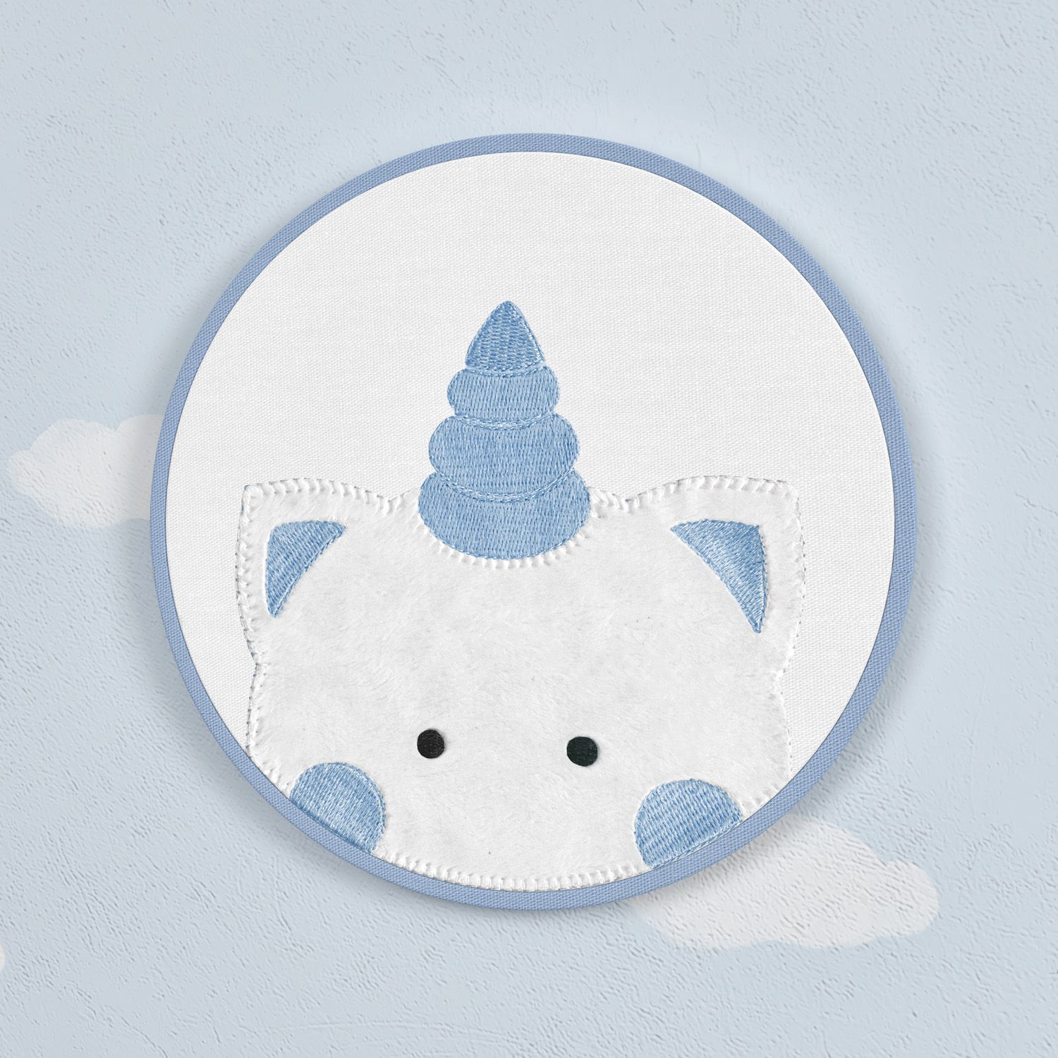 Quadro Bastidor Amiguinhas Unicórnio 20cm