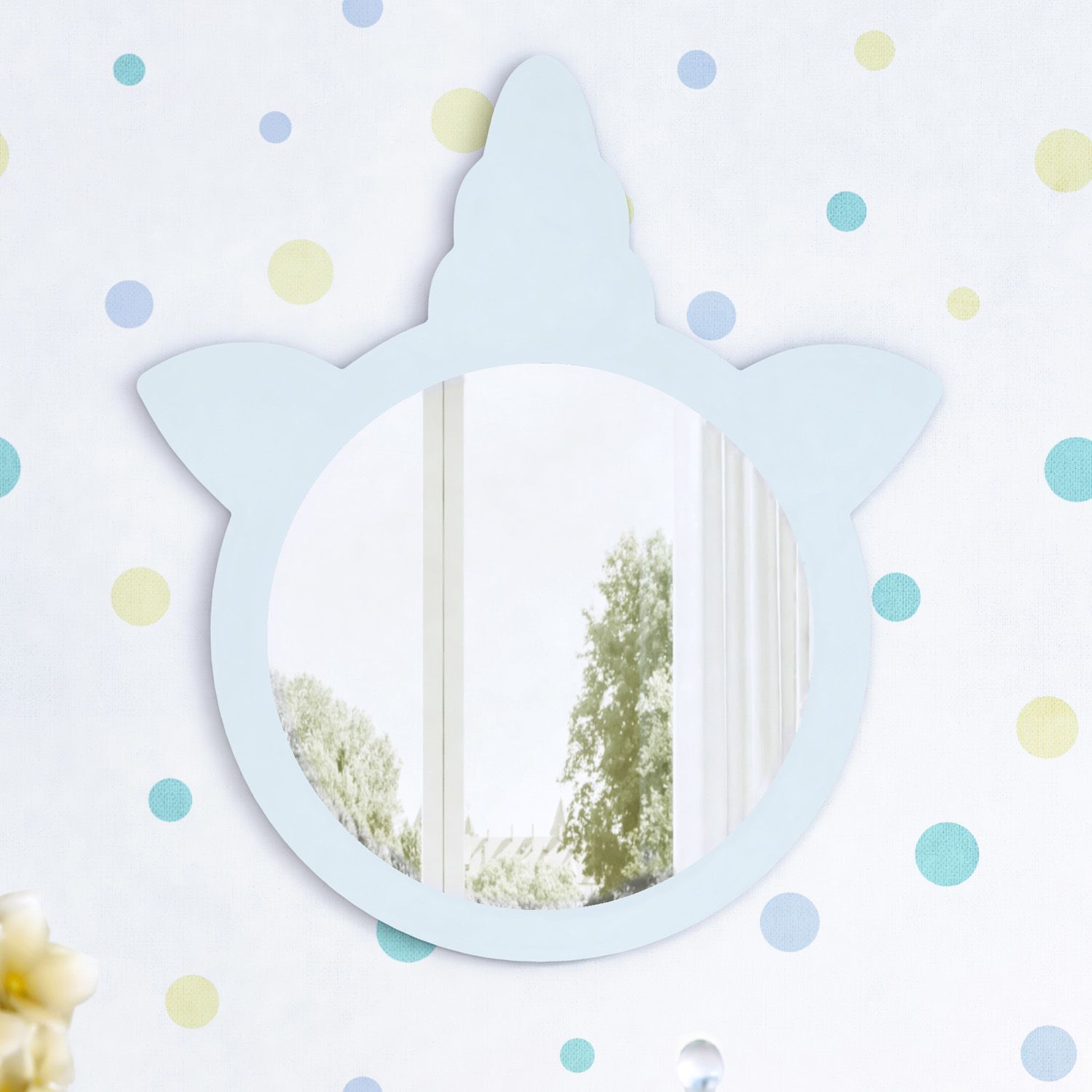 Espelho Redondo Amiguinhas Unicórnio 28cm