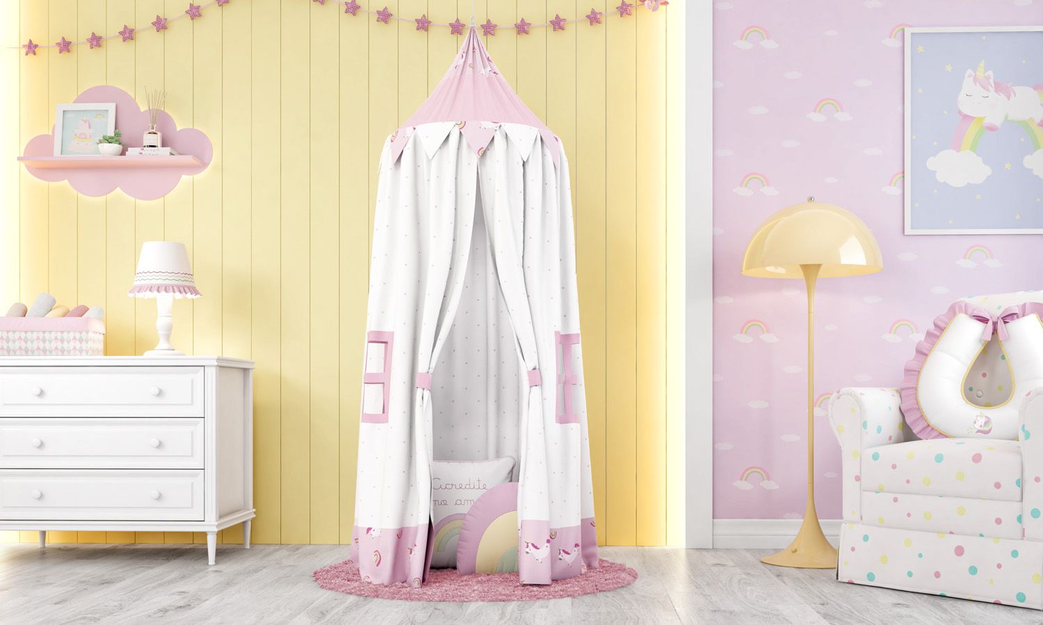 Tenda Dossel Amiguinhas Unicórnio 2m