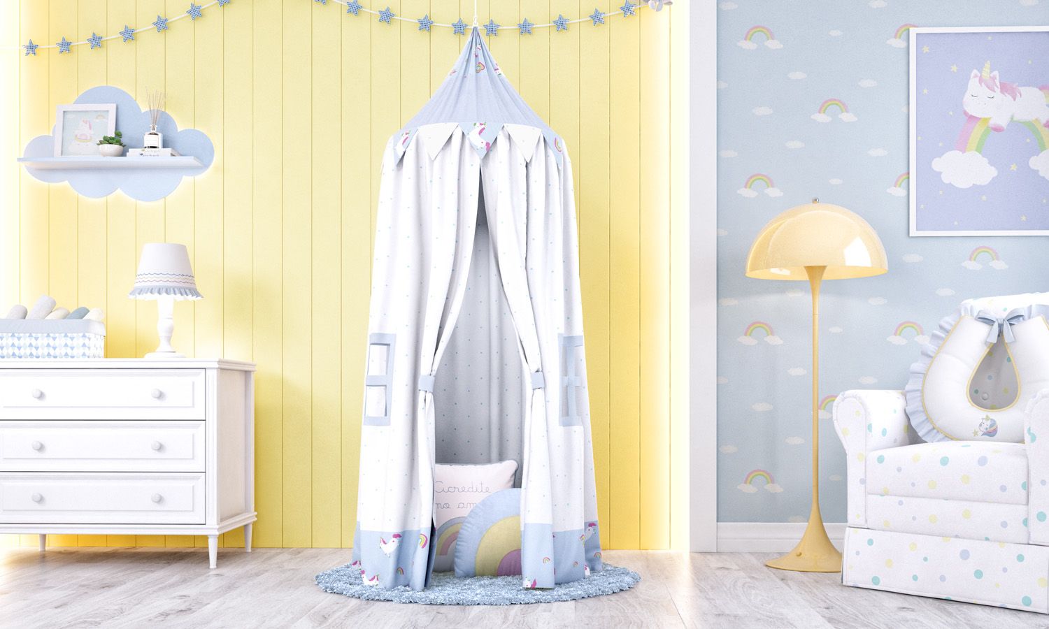 Tenda Dossel Amiguinhas Unicórnio 2m