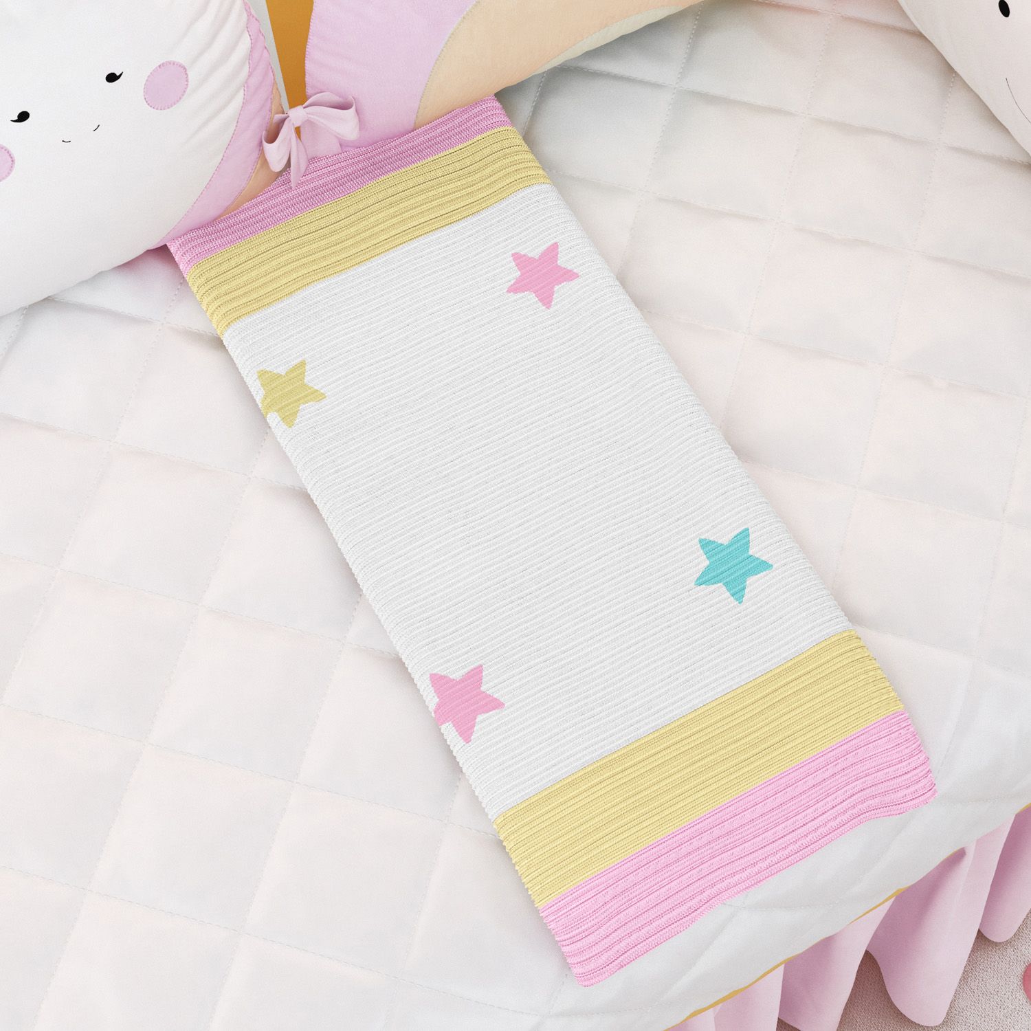 Manta Bebê Tricot Estrelinhas 1m