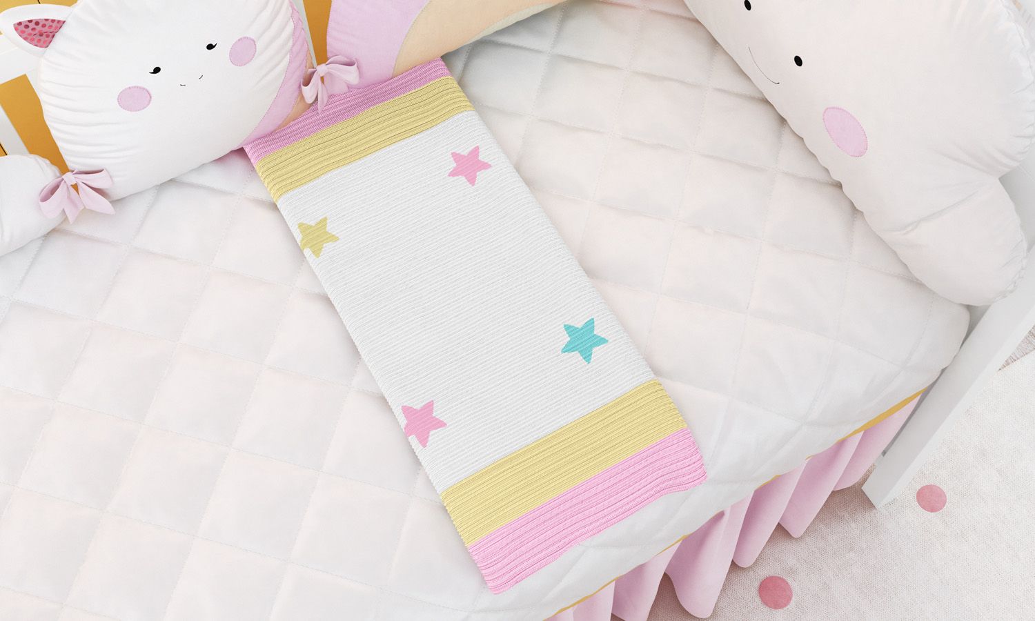 Manta Bebê Tricot Estrelinhas 1m