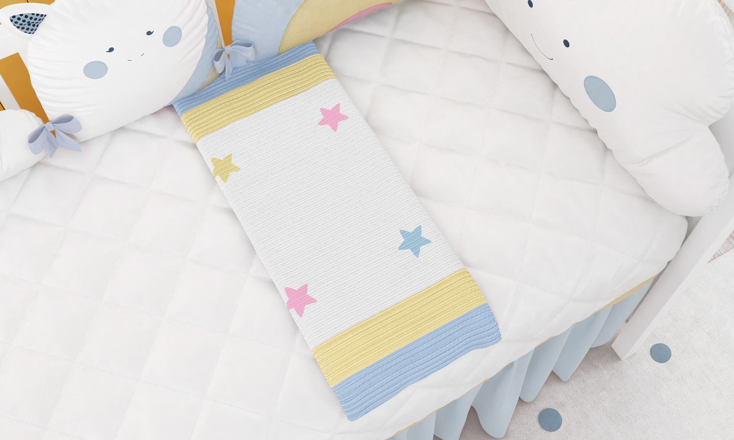 Manta Bebê Tricot Estrelinhas 1m