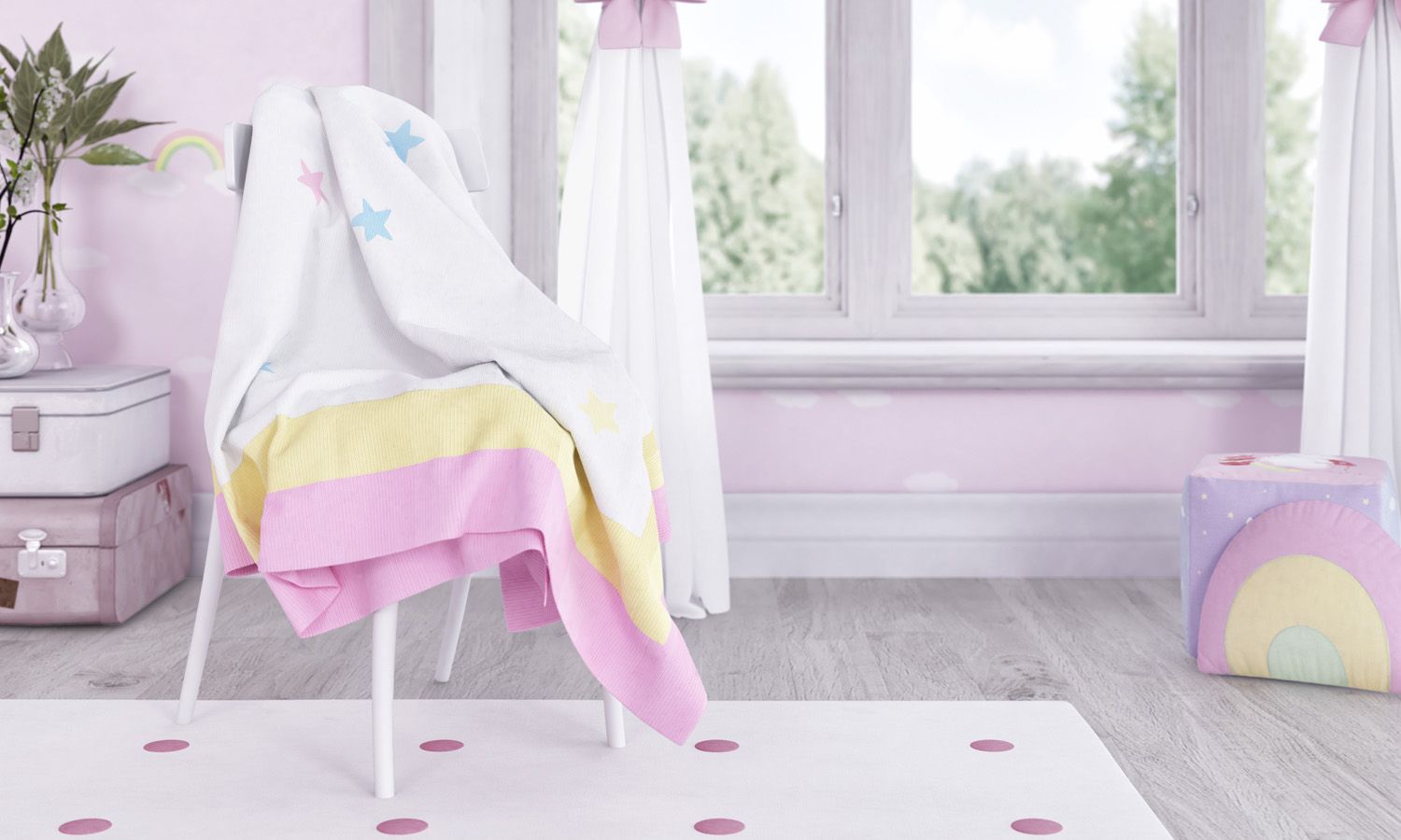 Manta Bebê Tricot Estrelinhas 1m