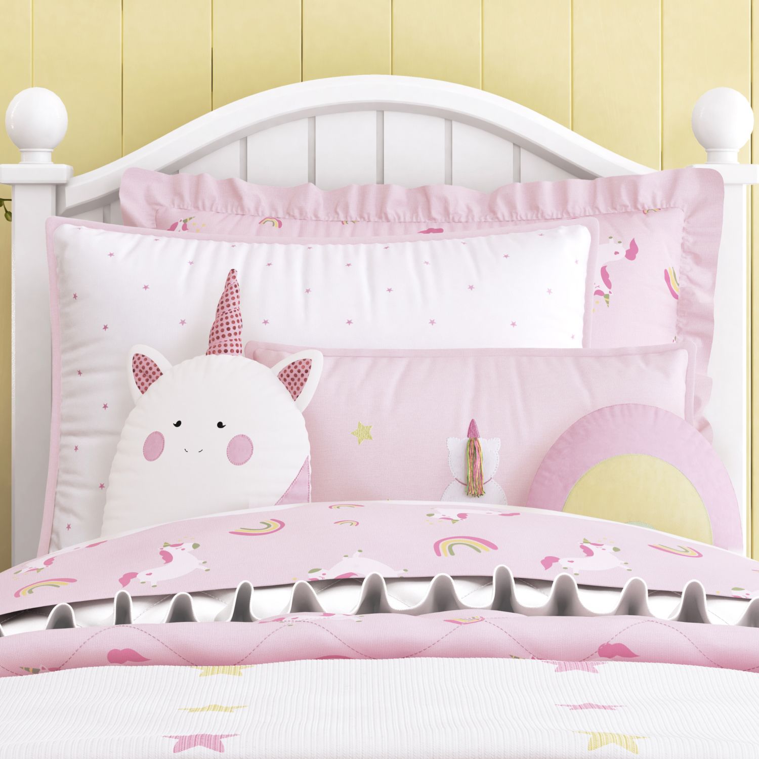 Kit Cama Infantil Solteiro Amiguinhas Unicórnio