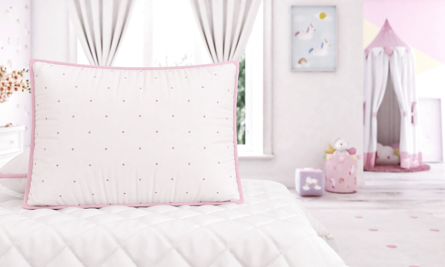 Kit Cama Infantil Solteiro Amiguinhas Unicórnio