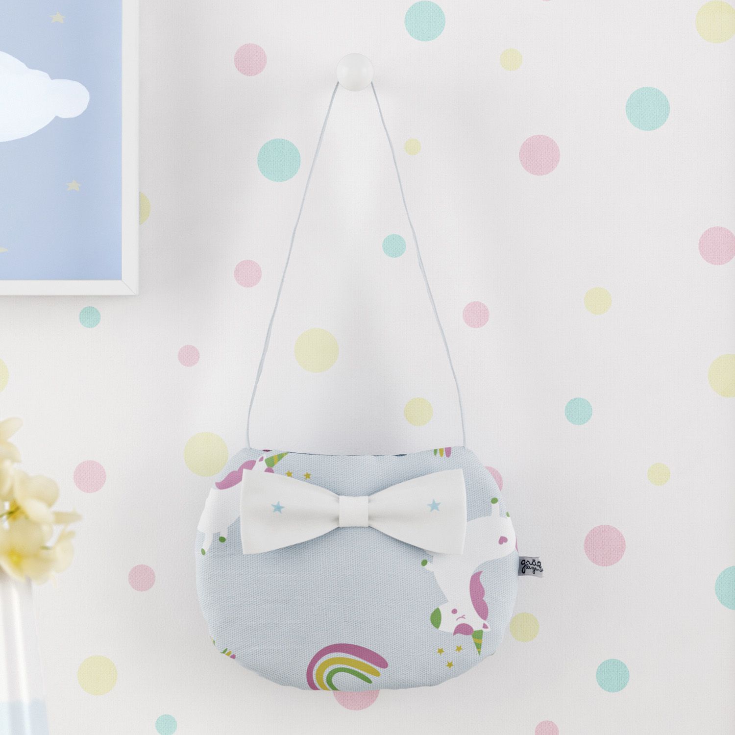 Bolsinha Infantil Amiguinhas Unicórnio 22cm