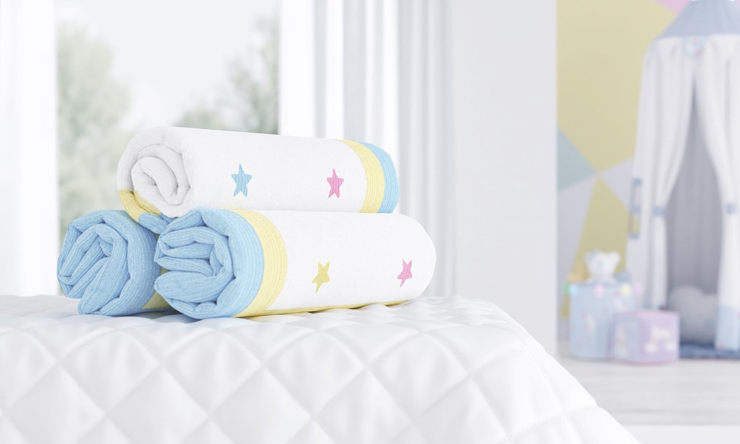 Manta Bebê Tricot Estrelinhas 1m