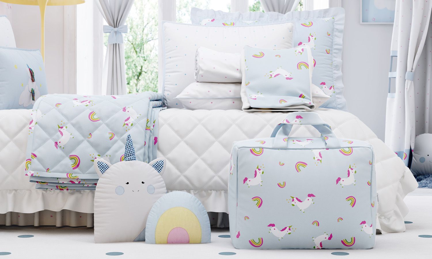 Kit Cama Infantil Solteiro Amiguinhas Unicórnio - imagem 4