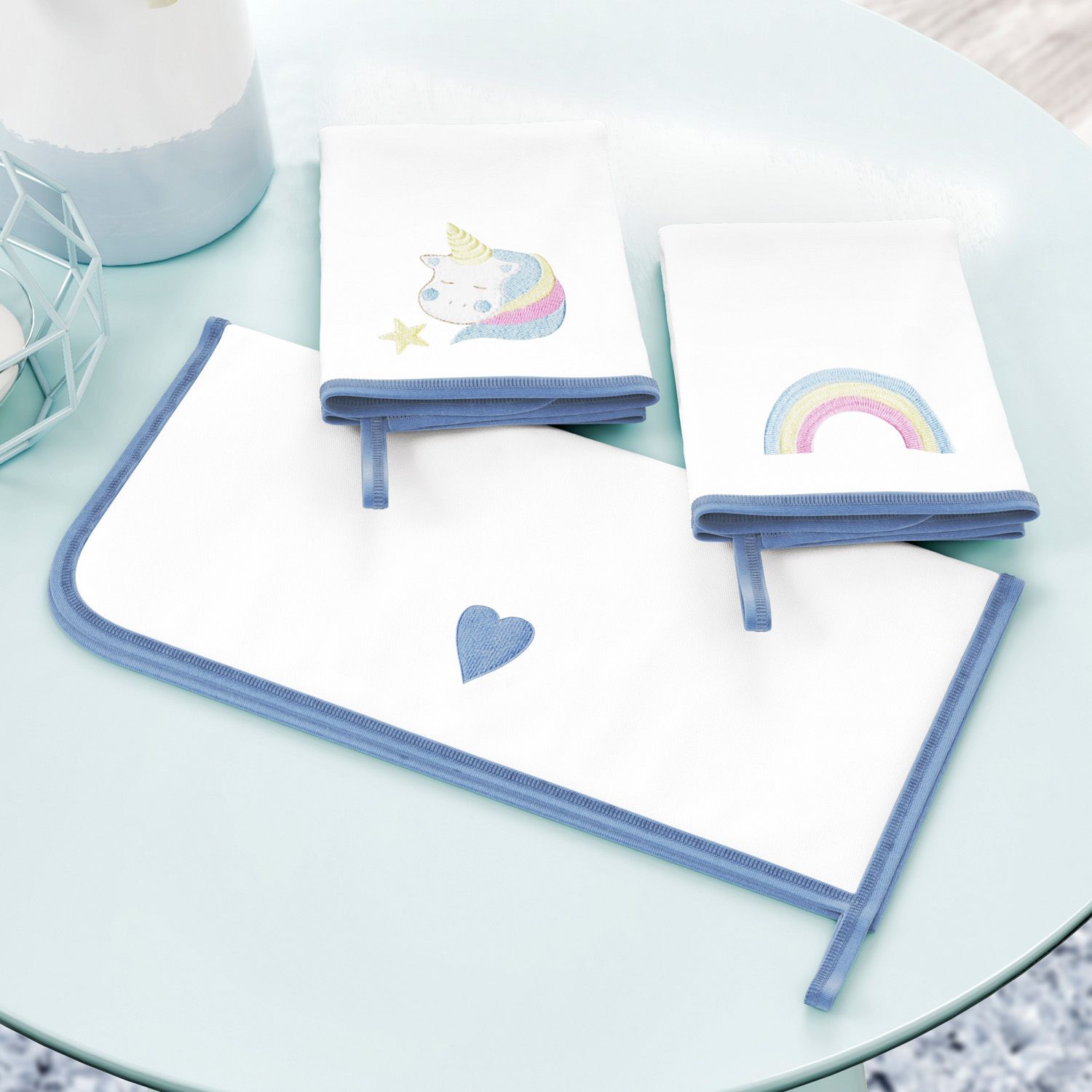 Jogo de Fraldas de Boca Malha Unicórnio