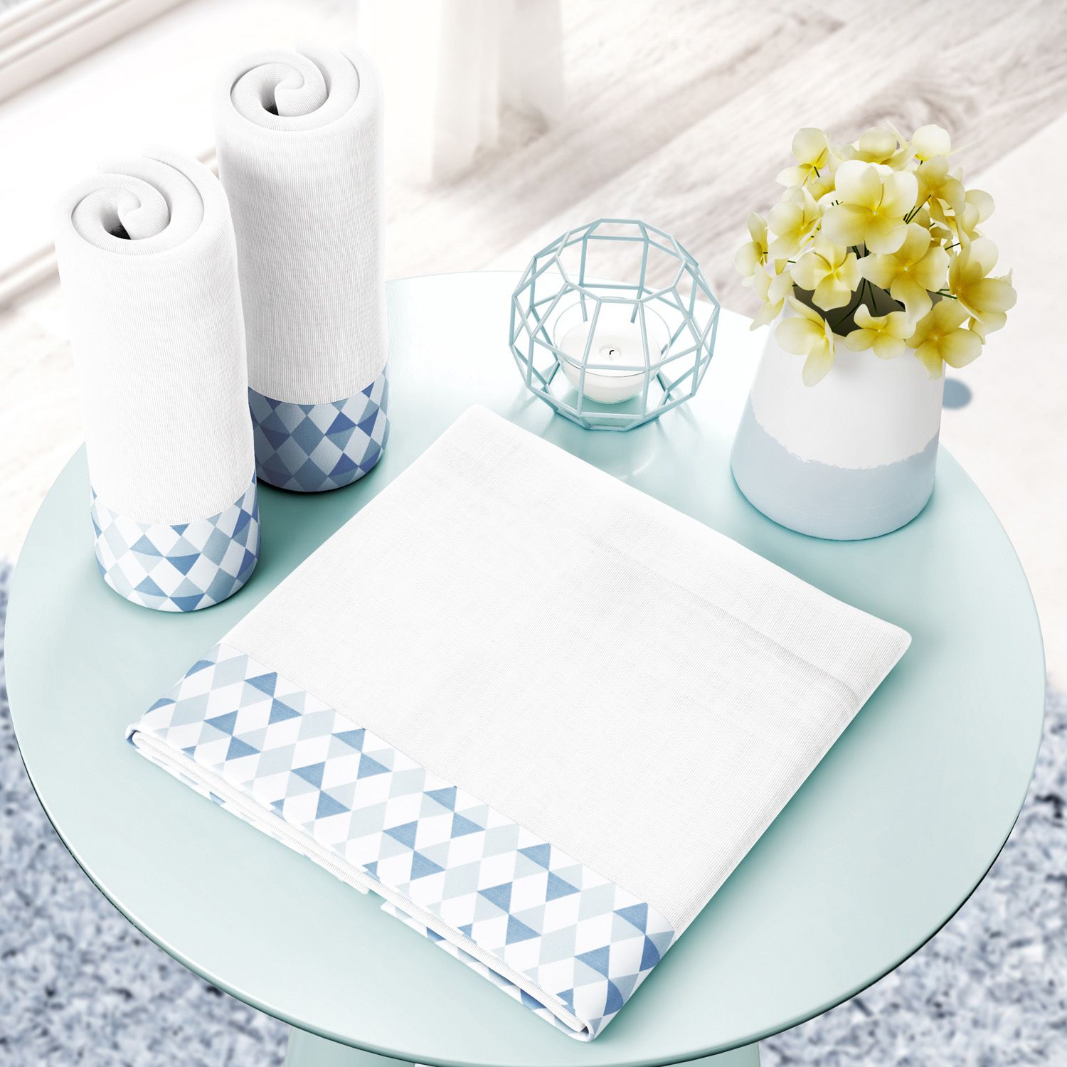 Jogo de Fraldas Ombro Barra Estampa Triângulo com 3