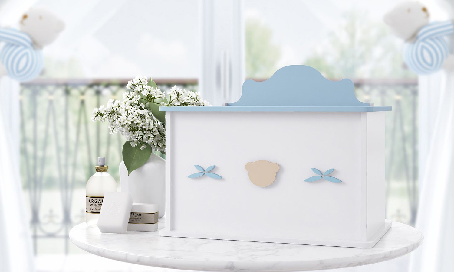 Farmacinha Urso Luxo Azul Marinho