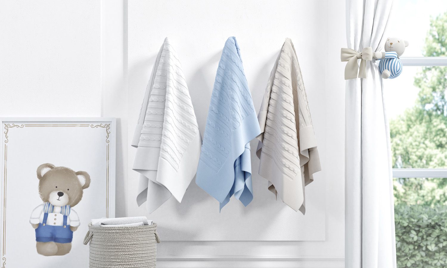 Manta Bebê Tricot Luxo Branco 1m