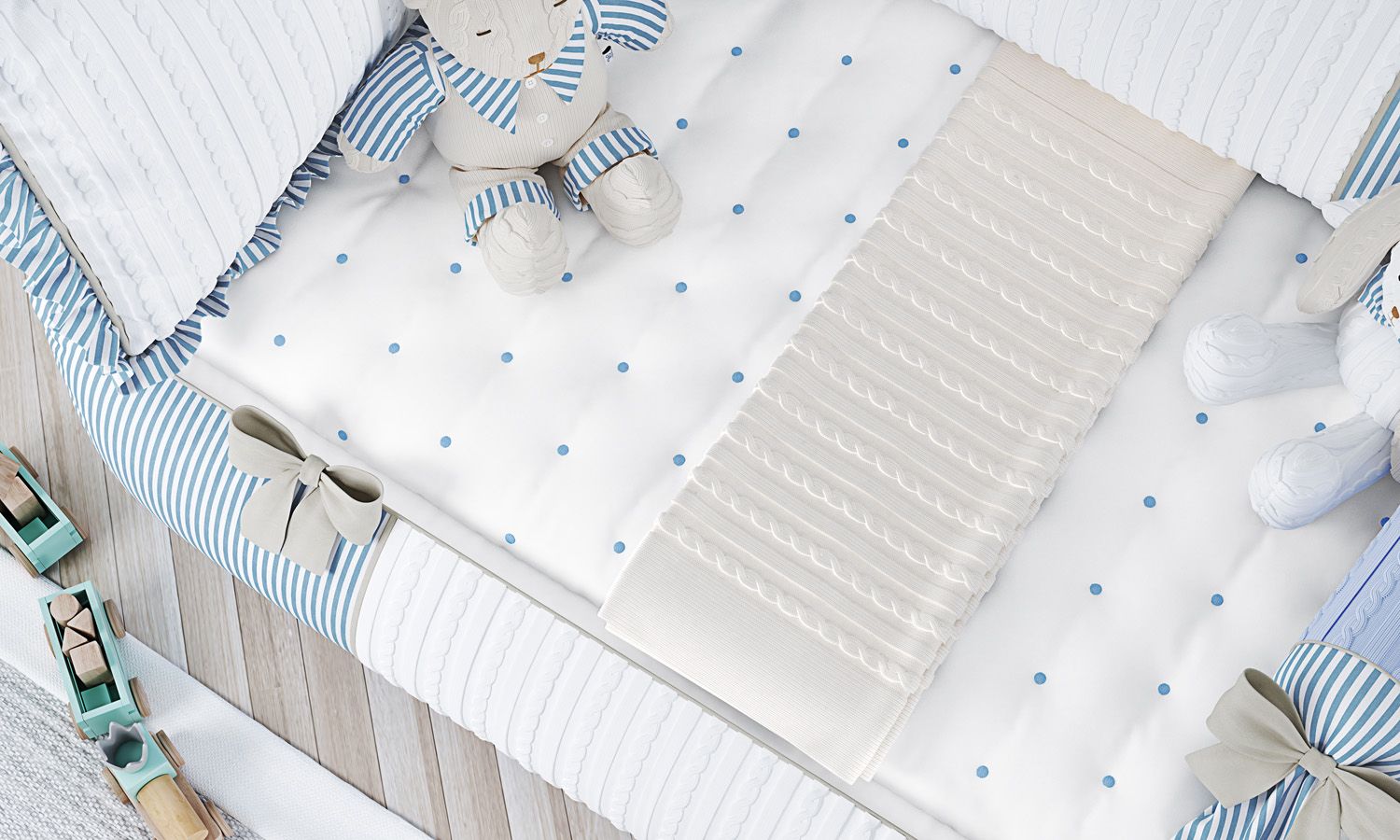 Manta Bebê Tricot Luxo Branco 1m